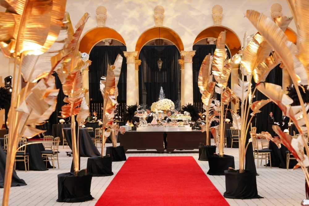 Cocktail reception red carpet