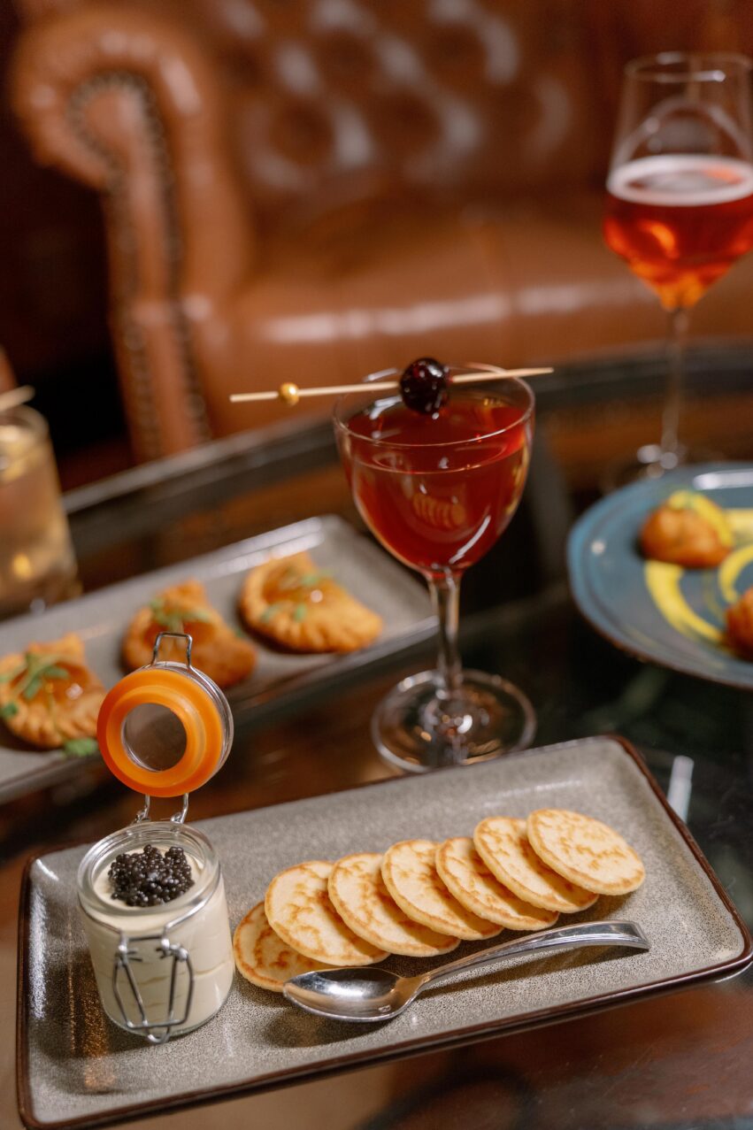 Cavia Blinis And Braised Oxtail Foie Gras Empanadas