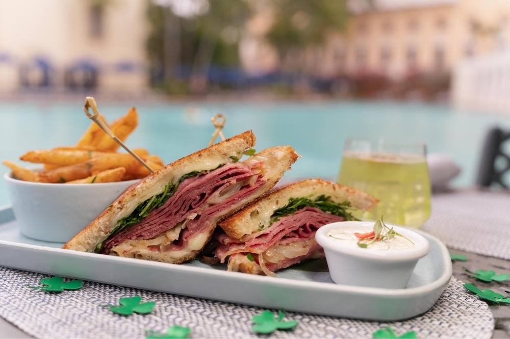 St Patricks Roast Beef Sandwich At Cascade In The Biltmore Hotel Coral Gables Miami